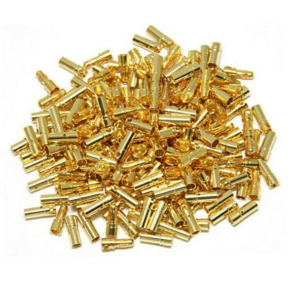 FELTECHELECTR 20 pares de conectores banana chapados en oro de 3,5 mm (macho y hembra) para batería RC, motor ESC