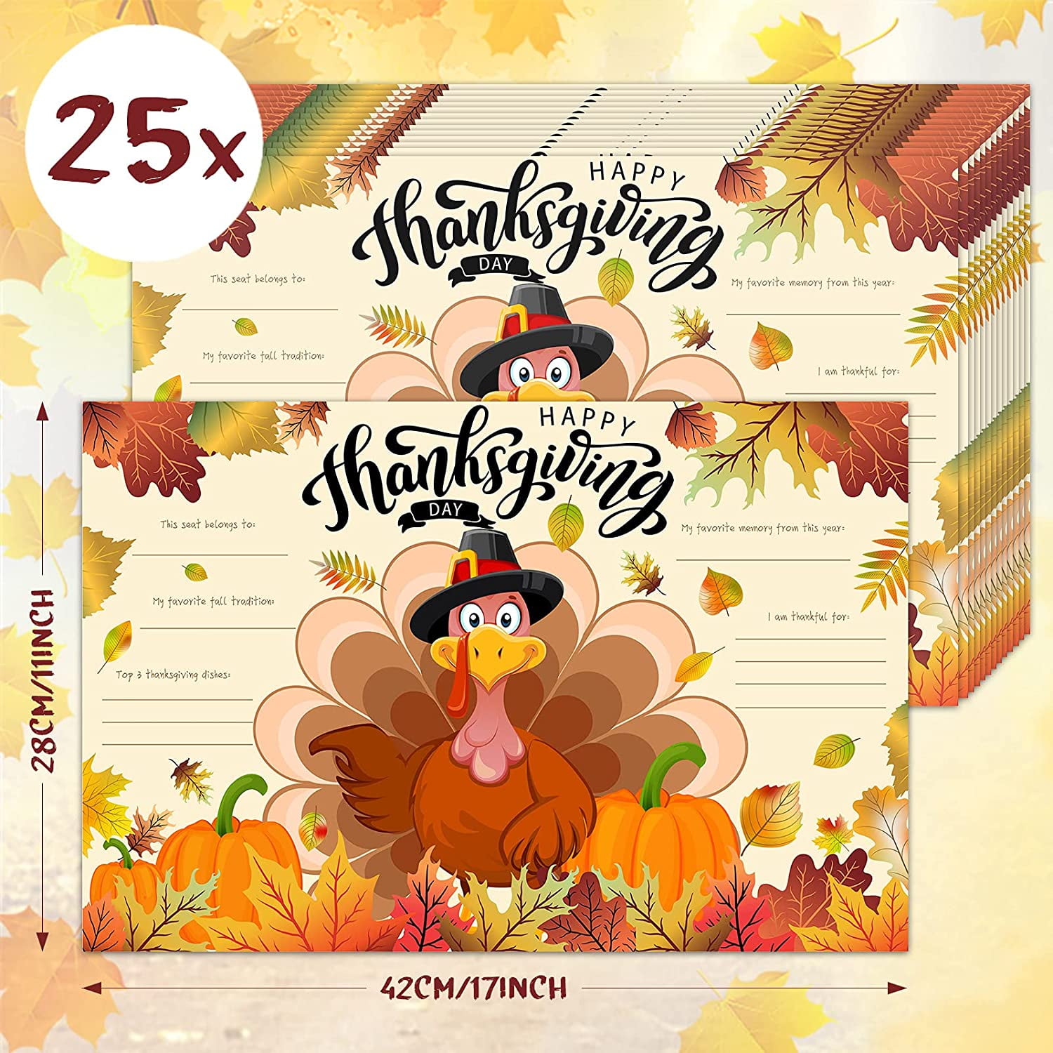 Nappe Feuillage d'automne, 160 cm | Vitrine Magique