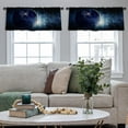 thumbnail image 4 of LALILO Kitchen Curtain Valance Earth And Galaxy Nasa Rod Pocket Window Curtain 52"x 18" Set of 2, 4 of 5