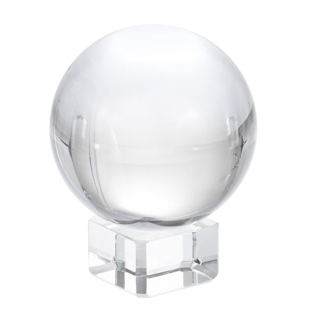 Unique Bargains 50mm/2' K9 Crystal Ball Decorative Ball with Gift Box and Crystal Stand Clear 1 Set