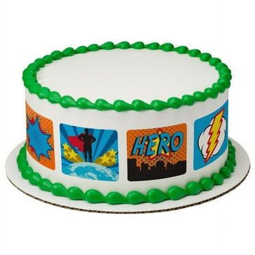 Comic Strips Bursts Edible Image Cake Topper Strips