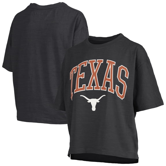 Women's Pressbox  Black Texas Longhorns Nelson T-Shirt