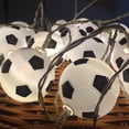 thumbnail image 2 of 10 LED Football String Lights Indoor Football Outdoor Fairy Lights Garden Accessories Soccer Shaped Rope Lamp Football Home Decorations Lighting for Football World Celebration Bedroom Accessories, 2 of 8