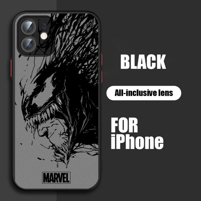 Funda de teléfono de Marvel Spiderman Avengers para Apple iPhone 14 13 12 11 XS Mini Pro Max 8 7 6S 6 XR X Plus, cubierta translúcida esmerilada Fivean unisex