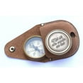 thumbnail image 2 of Brass Compass Not All Who Wander are Lost Engraved Pirates Compass Magnetic Navigation Instrument with Leather Case, 2 of 4