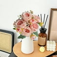 thumbnail image 4 of Gqtwoy Silk Rose Bouquet, Artificial Flowers for Home Decor, Wedding Bridal Bouquet, Lifelike Simulated Silk Roses, Durable and Low-Maintenance Floral Arrangement, 4 of 6