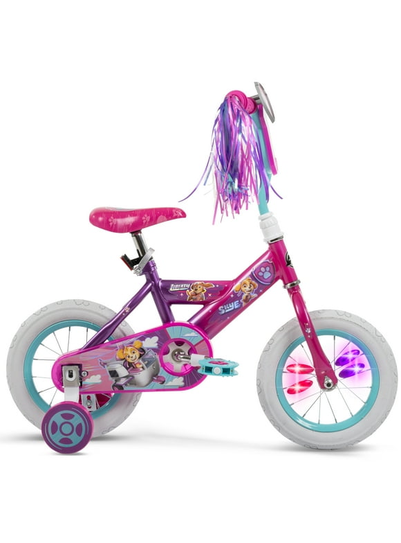 Paw Patrol 12-inch Girls Training Wheel Bike, Ages 3+ Years, Pink, from Huffy
