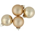 thumbnail image 6 of Northlight 2-Finish Christmas Glass Ball Ornaments - 1.5" (40mm) - Champagne Gold - 10ct, 6 of 8