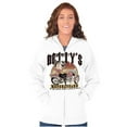thumbnail image 3 of Vintage Cartoon Betty's Motorcycles Zip Hoodie Sweatshirt Women Brisco Brands S, 3 of 5