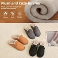 thumbnail image 6 of VANSARTO Women's Fuzzy Suede Slippers Faux Fur Memory Foam Scuff Slippers Warm Winter Slip-On House Shoes with Adjustable Buckle Indoor and Outdoor, Chestnut, Size 7-8, 6 of 6