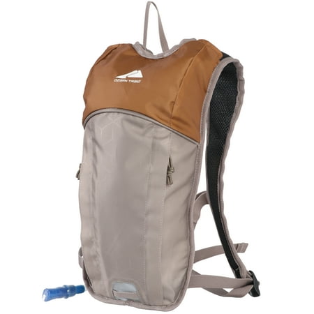 Ozark Trail Small 2 Liter Hiking Hydration Backpack with Included Water Reservoir, Tan