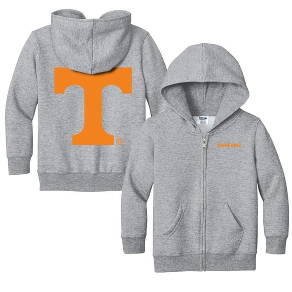 Toddler Chad & Jake Heather Gray Tennessee Volunteers Primary Logo Full-Zip Hoodie