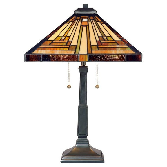 Quoizel TF885T Stephen 2-Light Table Lamp in Bronze Patina Finish