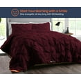 thumbnail image 2 of SGI Microfiber Comforter Set Oversized /Palatial King Size Wine Pinch 3 Piece, 2 of 5