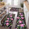 thumbnail image 2 of Pioneer Flower Floral Print Pattern Kitchen Rugs Sets Of 3,Kitchen Runner Rugs Non Skid Washable,Decorative Kitchen Floor Mats for Kitchen,Sink,Laundry,17"x30"+ 17"x47" + 17"x59", 2 of 6