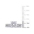 thumbnail image 4 of Everly Women's Created Moissanite and Diamond 14k White Gold Bridal Set, 4 of 6