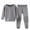 Grey, variant on LIJCC Kids 2-Piece Striped Cotton Underwear Boys Girls Pullover Long Sleeve Fleece Sweatshirt Tops and Leggings Pants Base Layer Long Johns Fall Winter Clothes Set