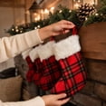 thumbnail image 5 of 2026 Christmas Stockings with Name Tags,Large Personalized Christmas Stocking Deer Santa Non Woven Xmas Stocking,Fireplace Hanging Stockings Boots for Holiday Christmas Decor, 5 of 6