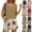 C03# Khaki, variant on Hawaiian Outfits for Women 2 Piece Sets Sleeveless Scoop Neck Tank Tops and Beach Shorts Set Loungewear 2 Pc Sets Army Green L