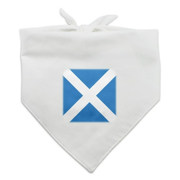 Scotland Scottish Country Flag Dog Pet Bandana - White
