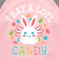 thumbnail image 3 of Instant Message - I Eat Alotl Candy - Toddler And Youth Girls Raglan Graphic T-Shirt, 3 of 6