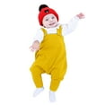 thumbnail image 1 of MIASHUI Unisex Baby Boy Girl Suspender Pants Solid Color Knit Rompers,Yellow,3-6 Months, 1 of 5
