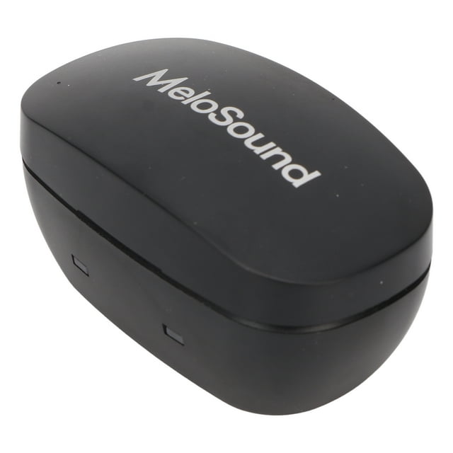 312 Button Battery Box, a portable USB rechargeable hearing batteries charger designed for home use. The compact black ABS charging case features the 'MeloSound' logo on the lid and is compatible with 312 batteries, providing 10 to 15 days of use per charge. Includes two built-in 155mAh batteries and a USB charging cable for convenient cyclic charging.