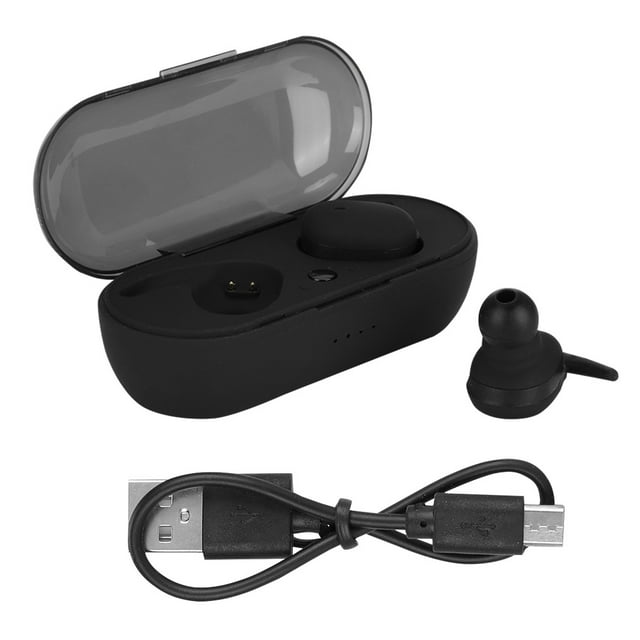 TWS4 Sport Wireless Bluetooth 5.0 EDR Auriculares táctiles gemelos con estuche cargador (negro)