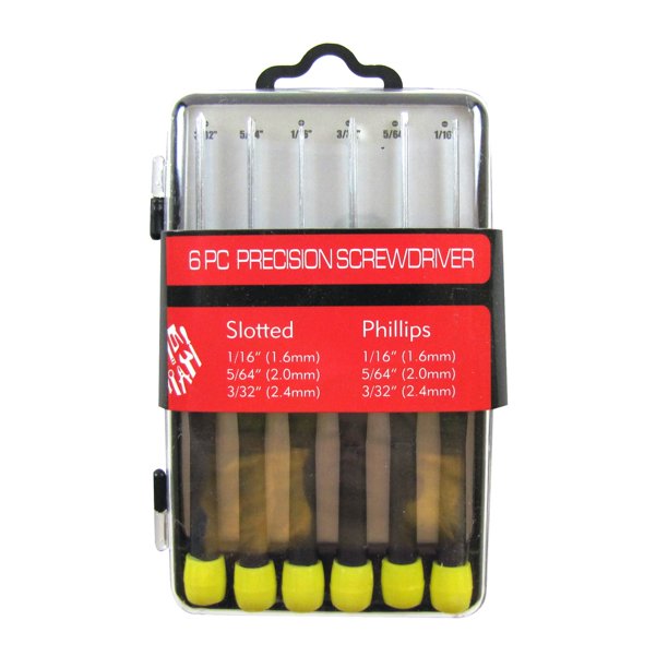 6pc Precision Small Phillips Flat Head Screwdriver Set Glasses