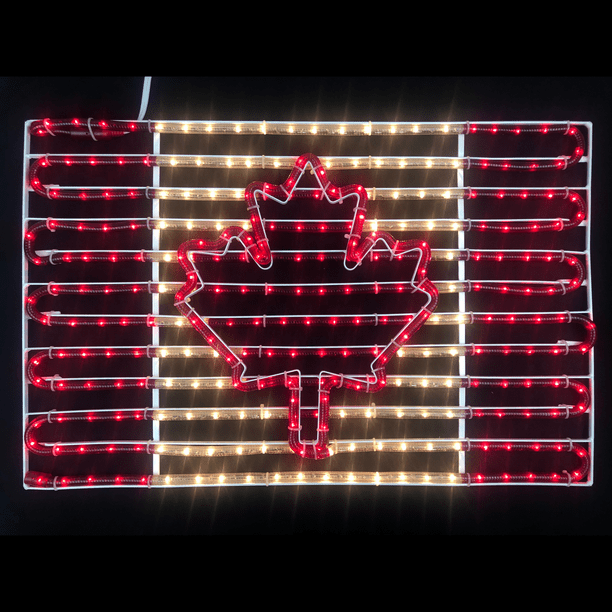 Flexilight Lighted Canadian Flag Patriotic Rope Light Motif 120V