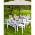 thumbnail image 4 of Fsddascl Summer Starfish Outdoor Tablecloth - 60x120 Inch Rectangle Dining Table Cover, Swimming Circle Flip Flops Artwork Waterproof Outdoor Table Cloth with Umbrella Hole & Zipper for Picnic/Patio, 4 of 7