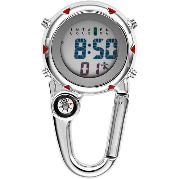 Compass Carabiner Women Men's Watch Multifunctional Dial Portable Watch Quartz Pocket Watches