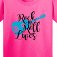 thumbnail image 4 of Inktastic Rock and Roll Lives with Blue Guitar Youth T-Shirt, 4 of 5