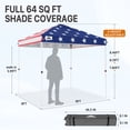 thumbnail image 4 of Eagle Peak 8 x 8 ft American flag Pop up Outdoor Canopies, Water Resistant, 4 of 10