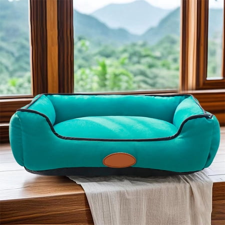 Pet Bed for Dogs and Cats Plush Washable Cushion with Removable Cover Orthopedic Support Dog Bed for Small Pets Soft Machine Washable Pet Sofa Bed
