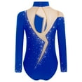 thumbnail image 3 of Sholeno Kids Girls Shiny Rhinestone Dance Bodysuit Tank Ballet Unitard Activewear Gymnastic Leotard Royal Blue 8, 3 of 6