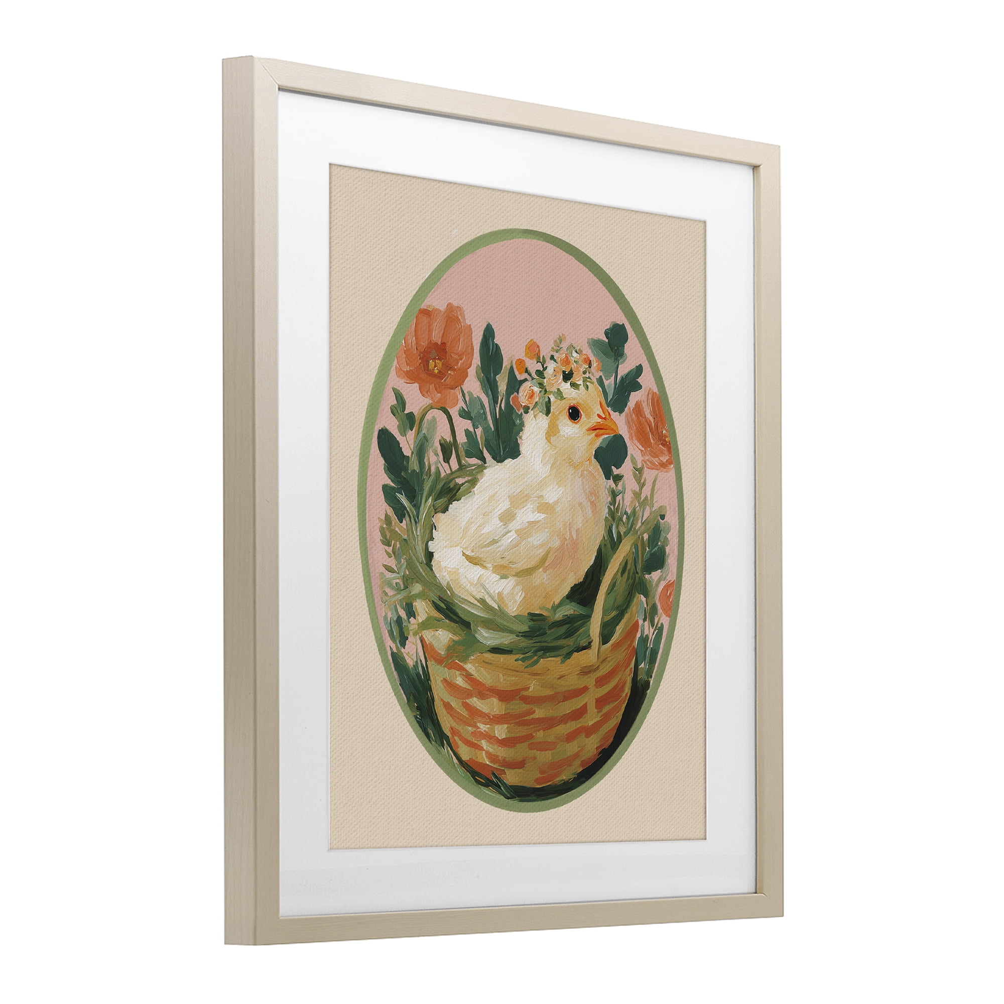 Stupell Industries Bloom Nest Chick Birch Framed Print Under Glass, design by Yen