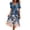 Black, variant on JoveMarine Summer Dresses for Women Vintage Floral V - Neck Short Sleeve Ruffled Swing Dress with Casual Flowy Hem for Party Events,Black L