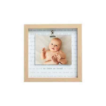 UPC: 0698904870920 | Pearhead Wooden So Little So Loved Sentiment Clip Frame  Baby Gift