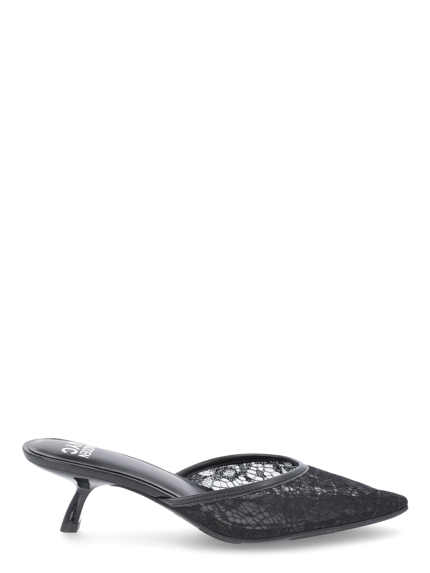 Madden NYC Women's Kitten Heeled Slide On Mules