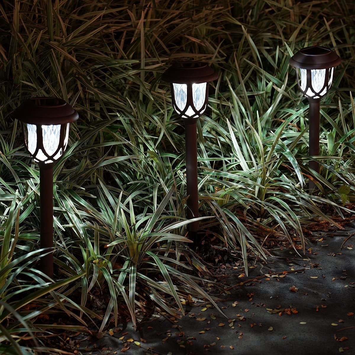 ExcMark Solar Pathway Lights, 10-Pack, Cool White photo 7