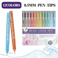 thumbnail image 2 of 12Pcs Professional Colorful Drawing Pens Waterproof Fine Point Art Marker 0.5MM Needle Tip for Sketching and Journaling, 2 of 9