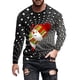 thumbnail image 2 of Blusas y camisas de manga larga con cuello redondo para hombre, estilo casual, cuello redondo, manga larga, camiseta estampada de Halloween, blusa de poliéster para hombre., 2 of 5