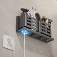 thumbnail image 2 of YESENT Aluminum Toothbrush Holder Self-adhesive Hanging Bracket Shower Toothbrush Razor Holder Suitable for Toothbrush, Toothpaste, Razor and Comb etc Bathroom Storage, 2 of 8