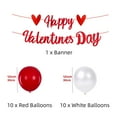 thumbnail image 3 of Happy Valentine's Day Party Decorations with Red and White Latex Balloons Set and Red Paper Banner for Your Romantic Valentine's Night, 3 of 5