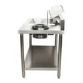 thumbnail image 5 of Modern Breading Table Manual Prep Station Chicken Fried Stainless Steel Worktop, 5 of 11