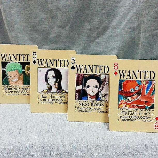 54 pièces/ensemble One Piece Figures Collection singe D. Luffy Poker carte  cartes à jouer boîte de couleur 