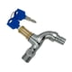 thumbnail image 4 of Grifo antirrobo con rosca macho de 1/2", interruptor giratorio de metal, grifo de aleación para cocina, jardín exterior, con llave de seguridad., 4 of 4