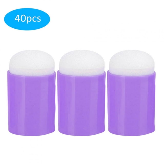 Practical Finger Sponge Daubers, Craft Drawing Finger, Birthday For Dyeing Festivals Office Workers Color Mixing Pink,Green,Yellow,Purple,Mixed Color