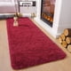 thumbnail image 2 of Tapete corredor Chicrug suave de peluche esponjoso 60x180 cm rojo vino, 2 of 7